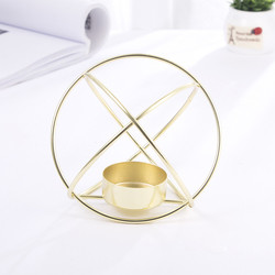 Wholesale candle holder gold Golden lantern shape candle stand wedding