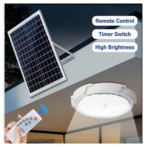 Buy Time Control 100w Solar Ceiling Light Waterproof For Garden Home at wholesale prices