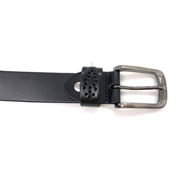 1.4 Inch Width Mens Leather Dress Belt With Customized Logo Unique Buckle
