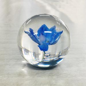 Popular Flower Paperweight Ball Personalized Crystal Paperweight