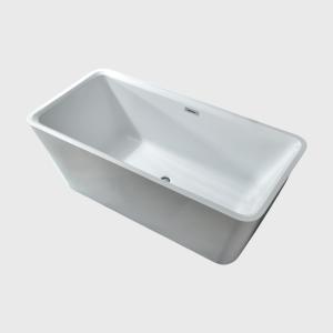 China 60 Inch Acrylic Freestanding Bathtub with 60 Gallon Capacity for 1-2 Person Spa-like Experience on sale