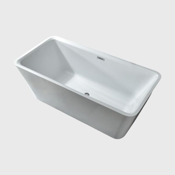 60 Inch Acrylic Freestanding Bathtub with 60 Gallon Capacity for 1-2 Person Spa