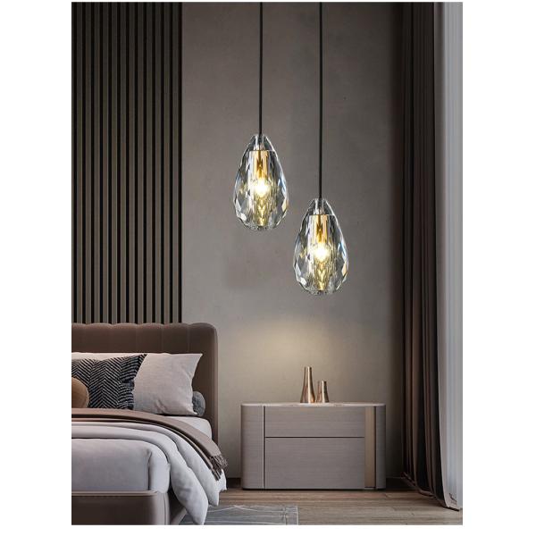 All-copper K9 Crystal Pineapple chandelier for living room bedroom bedside dining room