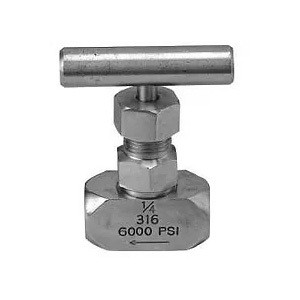 High Pressure Needle Valve Carbon Steel Needle Valve 1/2" MNPT X FNPT 60000 PSI For Water