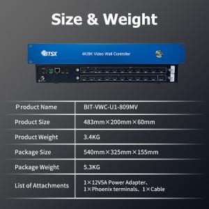 8x9 Seamless 4K60 Video Wall Controller with 8-in 9-out Multi-screen Display and
