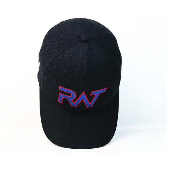 Flat Youth Baseball Caps Embroidered , Cotton Promotional Baseball Hats