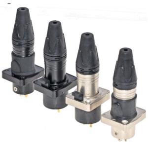 Waterproof IP65 XLR Connector 3 Pin Male Socket Gold-plated Contact Pin Zinc