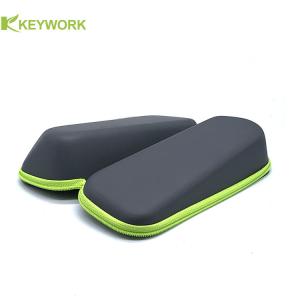 Irregular cuboid Sports Sunglasses Case Waterproof PU Leather Metal Zipper