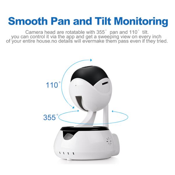 OEM 720p Pan Tilt Wifi Camera , Pan And Tilt Video Camera Mobile Phone Push