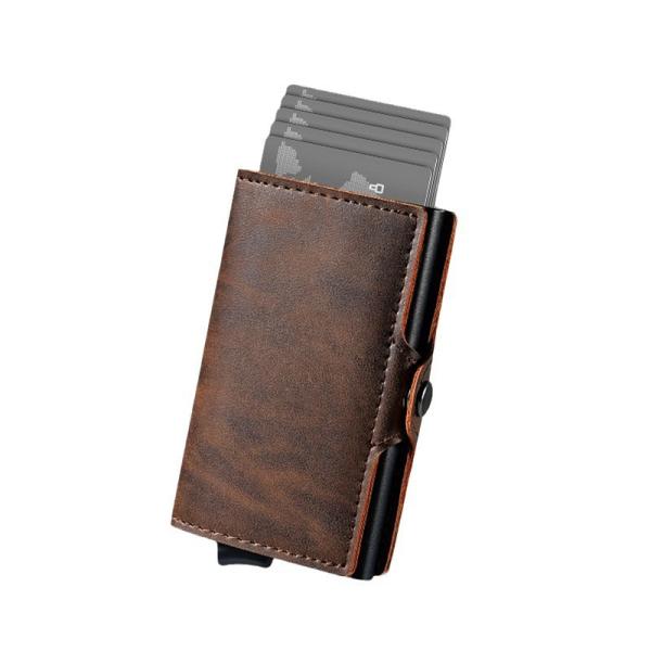 10cm*6.6CM*1.5CM Mens Wallet Carbon Fiber RFID Blocking Bifold with ID Window OEM/ODM