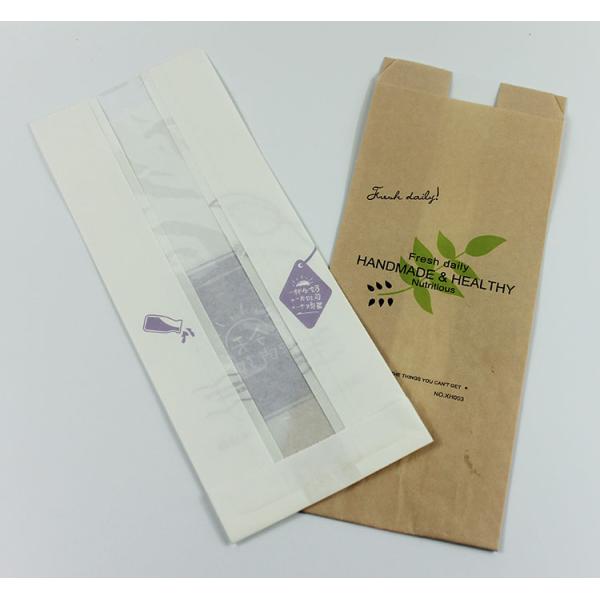 Wholesale Printed Bread Packaging Kraft Paper Bag With Window