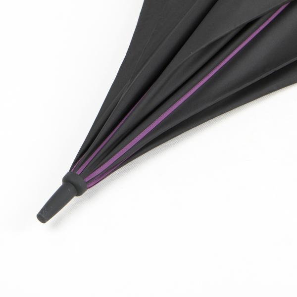 Double Canopy Golf Style Umbrella , Black Umbrella With Hook Handle Custom Logo