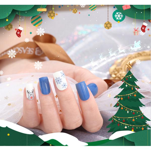 Eco-friendly 3D Solid Color UV Gel Nail Stickers for Long Lasting Semi Cured Nails