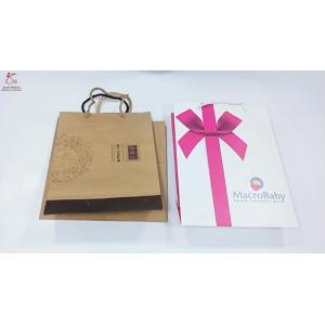 Embossing Stamping Printed Paper Gift Bags Biodegradable CMYK Color