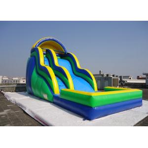 Quality Commercial Inflatable Giant Jumping Water Slide Twist wave slide With Pool 18 * 8m for sale