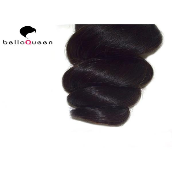 Indian 6A Remy Hair Natural Black Loose Wave Human Hair Weaving Without Chemical