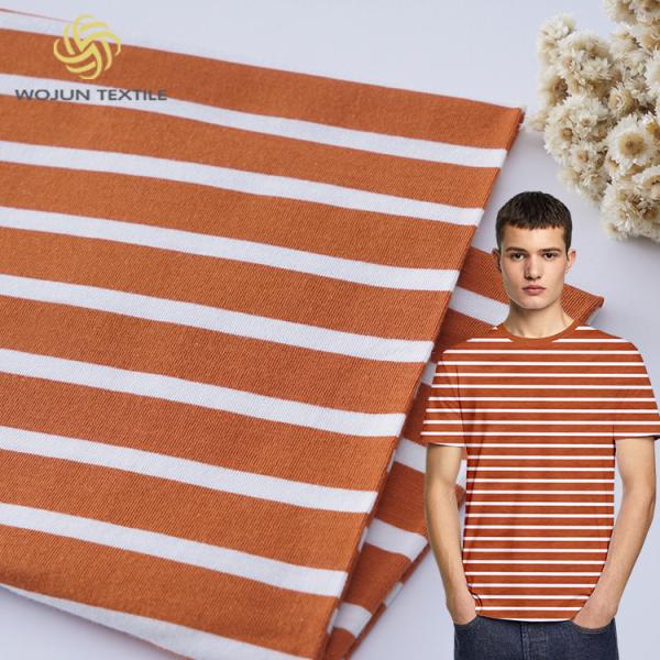 Buy 175cm Striped Material Fabric 100% Cotton Yarn Dyed Breathable Texture at wholesale prices