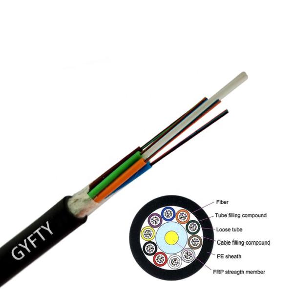 Buy Gyfty Stranded 12 Core G652D SM FRP Outdoor Fiber Optic Cable at wholesale prices