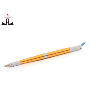 China Gold 3D Embroidered Microblading Hand Tool Three Uses Permanent Makeup Pens on sale