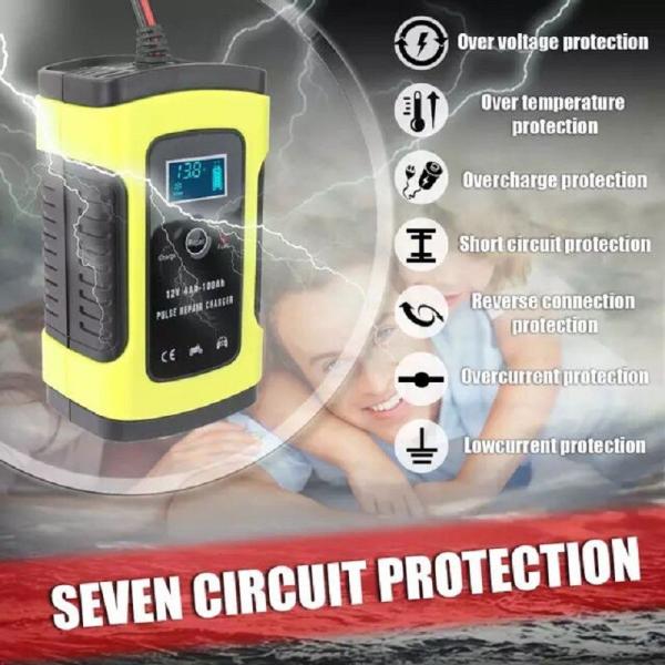 24V 8A LCD Touch Screen Car Pulse Repair Battery Charger