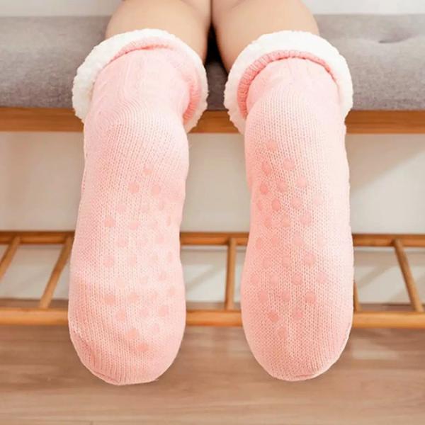 Breathable Winter Anti Slip Floor Socks Cozy Thick Fuzzy Socks With Grips
