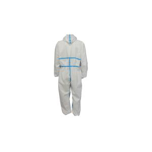Quality 63GSM Disposable Protective coveralls With Plyester Thread for sale