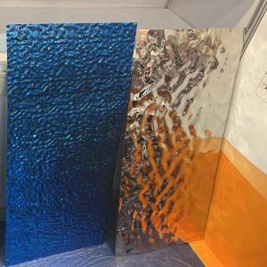 Ceiling Of Bar Water Wave Stainless Steel Panel 0.6*1220*2440mm