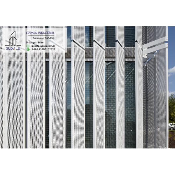 SUDALU PVDF OEM Design Aluminum Facade Cladding Panel for Outdoor Decoration Metal Perforated Panel
