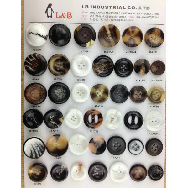 Wholesale polyester chalk Resin Rod buttons for Shirt Coat