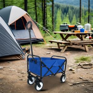 Customized Foldable Wagon Cart Steel Folding Wagon With Practical Hand