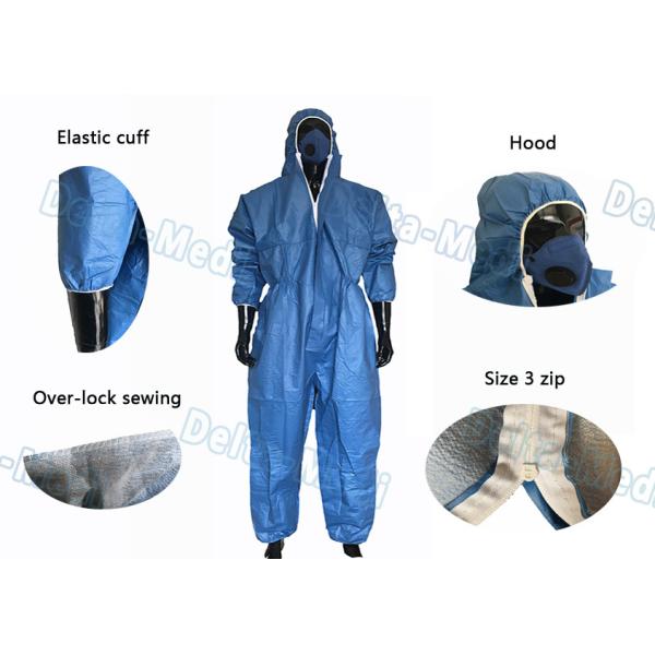 Buy Non Woven Disposable Protective Coveralls Elastic Wrists And Ankles at wholesale prices