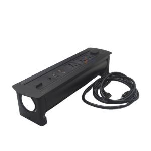 Multimedia motorized rotate usb charger meeting table electrical socket