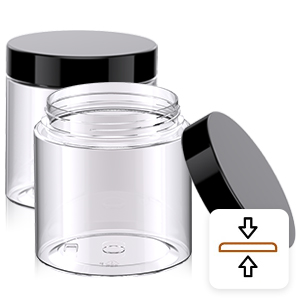 plastic jars with lids