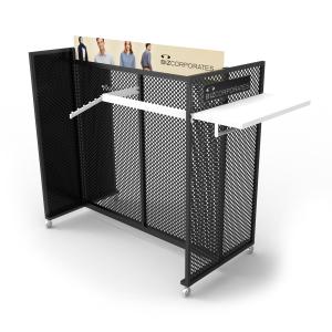 Retail Gondola Clothing Store Display Rack Wood Effect