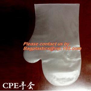 Wholesale gloves transparent plastic glove disposable clear pe medical glove