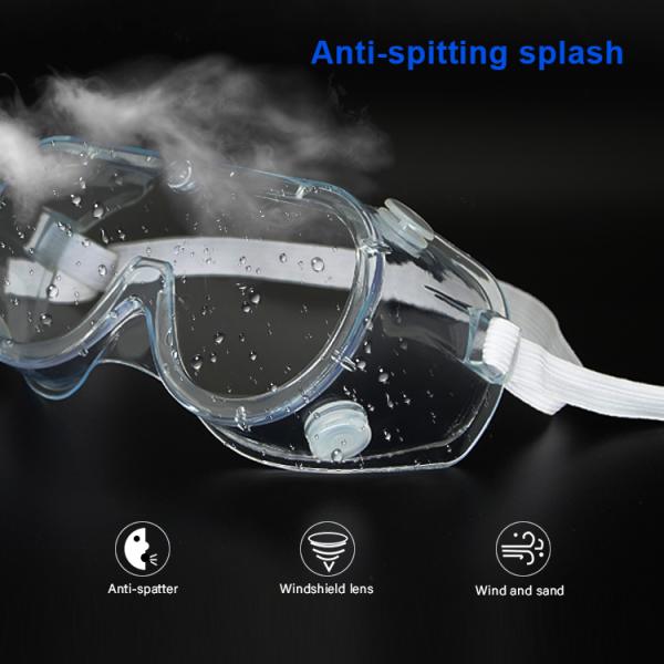 Lightweight Disposable Protective Goggles PVC With Clear PC Lens