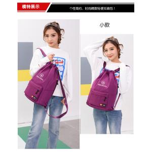 Polyester Sports Waterproof Drawstring Bag Customized Color 37 * 47CM