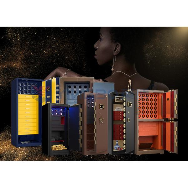 Solid Steel Jewelry Watch Winder Safe Box Biometric Fingerprint Lock Custom Jewelry Safe