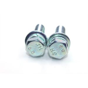 Combination Screw Hex Head Bolt with Single Coil Spring Lock Washer and Plain