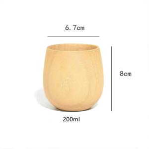 Belly Wooden Drinking Cups Customizable Engraved Logo Coffee Drinking Mugs