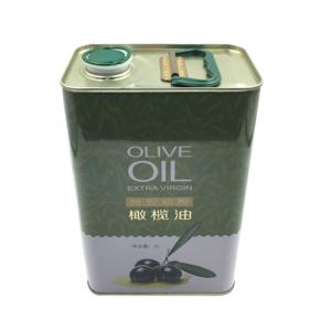 Waterproof 2L Rectangular Olive Oil Tin Can for Food Grade Oil Packaging