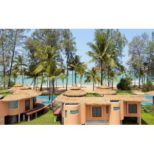 Polyethylene Irregular Thatch Shape Bent Tiles for Hotel Roofing