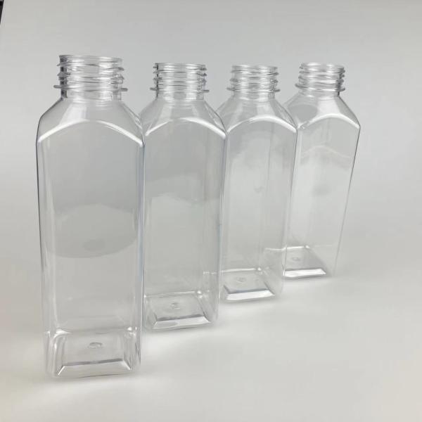 60ml 120ml 250ml 350ml 500ml Square JUice Bottle With Black Lid