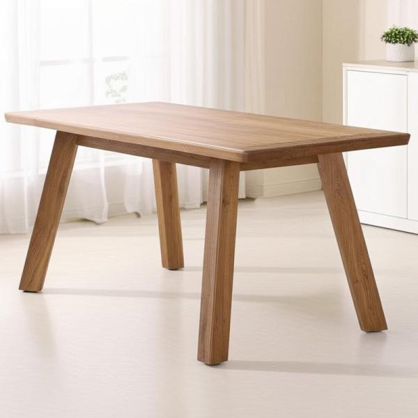 Buy Easy To Clean Nordic Wooden Dining Table Modern and Stylish Look for Any Interior High Durability at wholesale prices