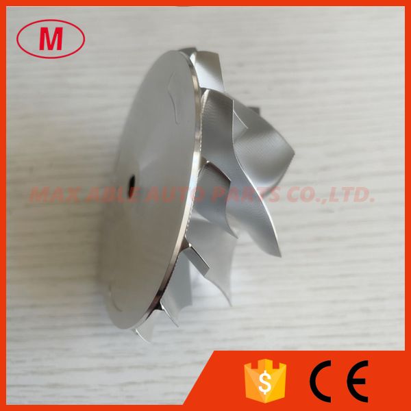 G30-770 57.52/71.40mm 7+7blades Reverse Point Milling Inverse Curve Performance milling/aluminum 2618/billet compressor wheel for 880693-5002S /