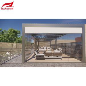 Smart Home Integrated Motorized Aluminum Pergola Wall Mounted Outdoor Shade