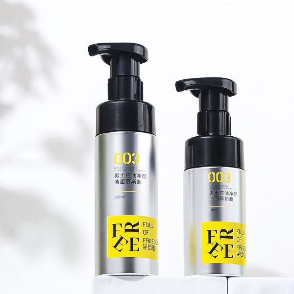 Customizable Foam Pump Bottle with Press-Type Foam Pump Head and Multiple Capacity Options