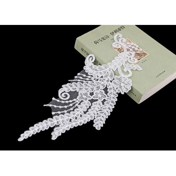 Polyester Angel Wings Lace Collar Applique For Fashion Show DIY Lace Patch