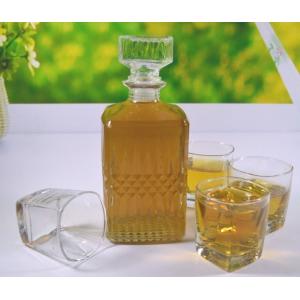 Quality GLASS WINE DECANTER WITH 4 CUPS for sale