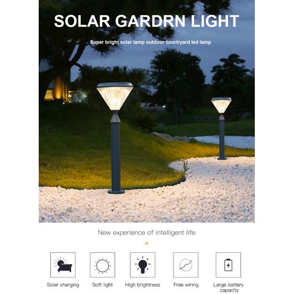 Aluminum Waterproof 3.2V Solar Wall Garden Light 50000H Post Pillar Pathway Decoration